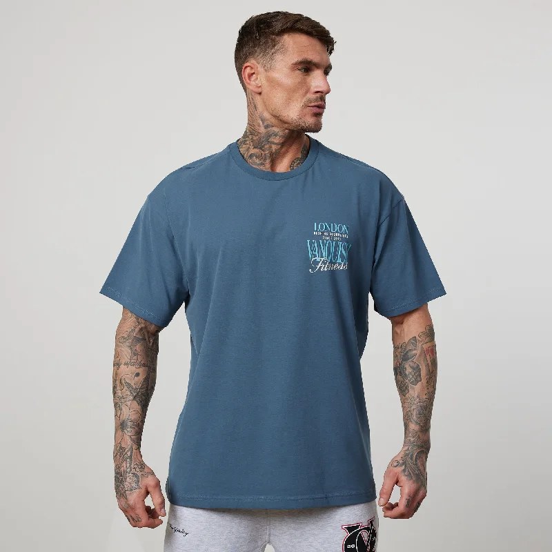 Soft Fabric Looks Vanquish TSP Teal Blue Pushing Boundaries Oversized T Shirt