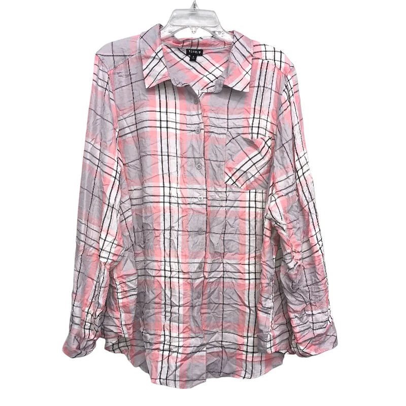 High-quality Fabrics Top Ls By Torrid In Plaid Pattern, Size:3X