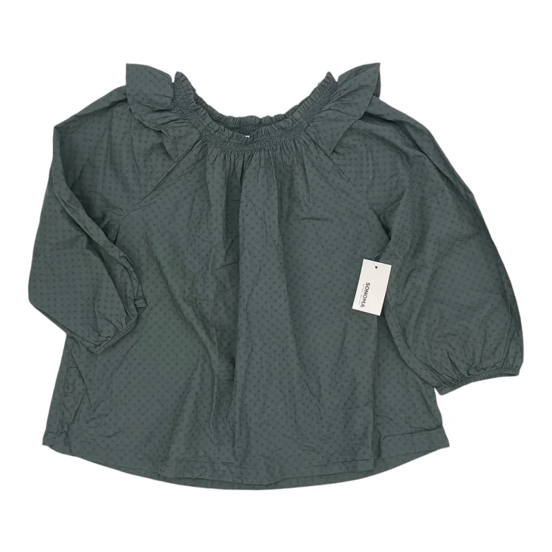 Celebrity Style Top Ls By Sonoma In Green, Size:Xl