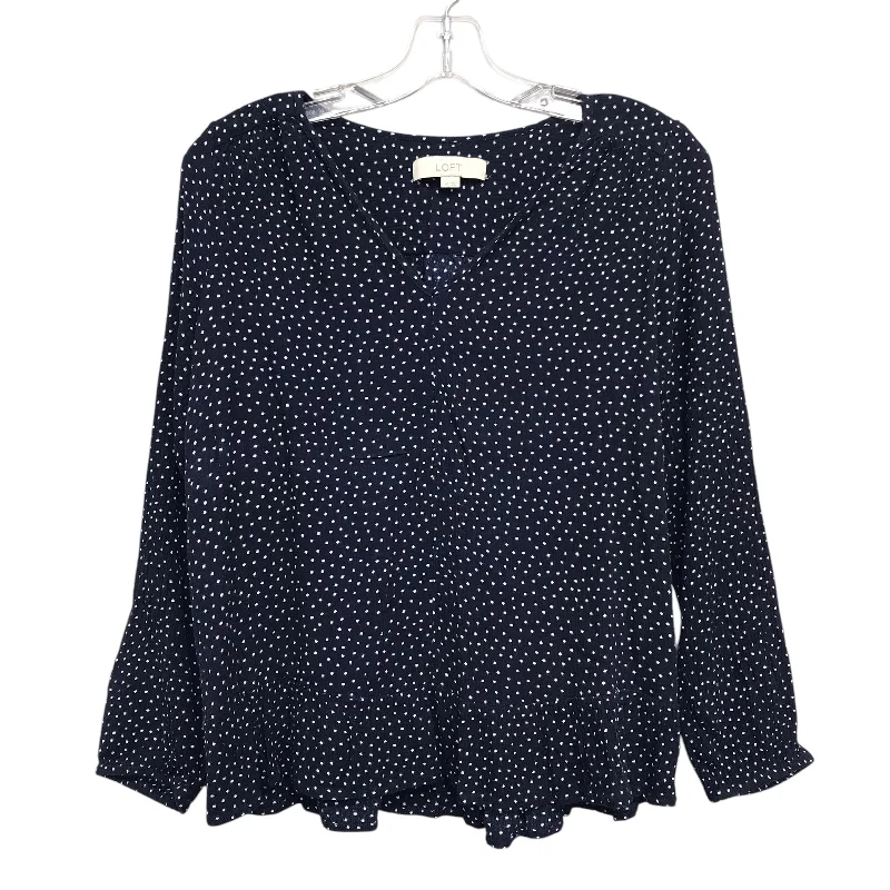 High Street Design Top Ls By Loft In Polkadot Pattern, Size:M