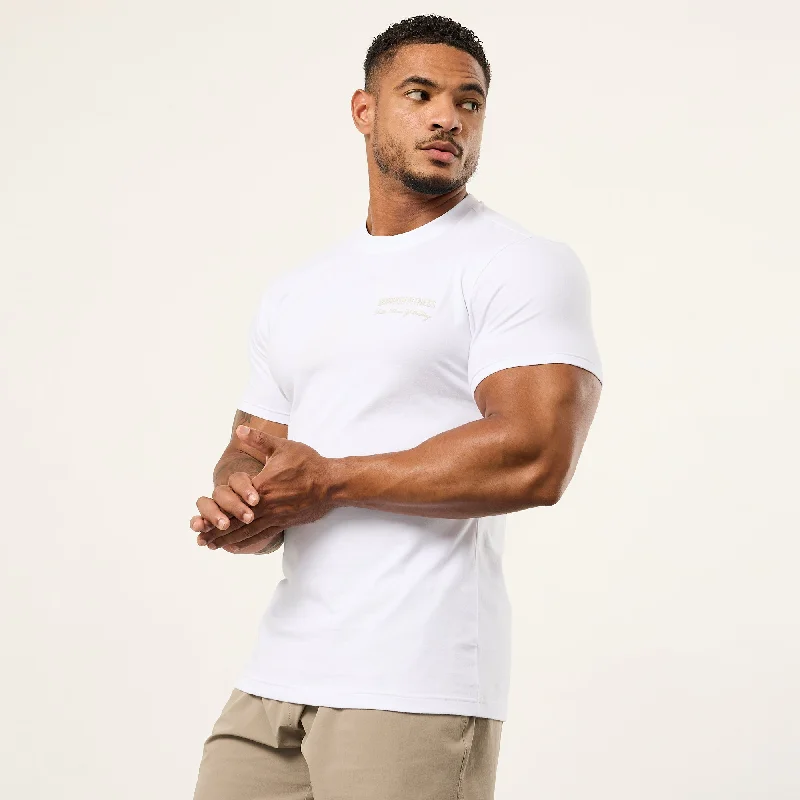 Warm Layers Vanquish White Signature Fitted T Shirt