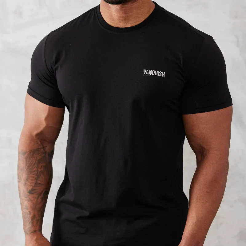 Classic Items Vanquish Essential Black Slim Fit Short Sleeve T Shirt