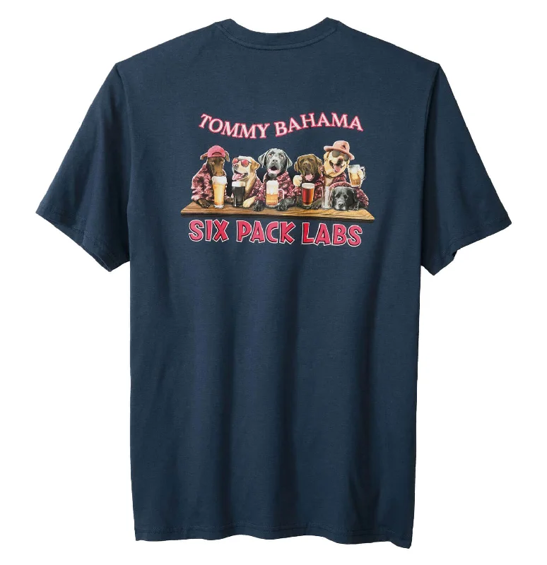 Girl Style Tommy Bahama Six Pack Labs T-Shirt - Navy