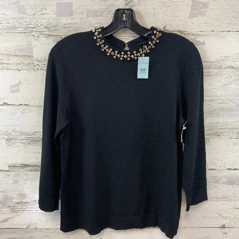 Unique Fashion Top 3/4 Sleeve By Ann Taylor In Black, Size: Lp