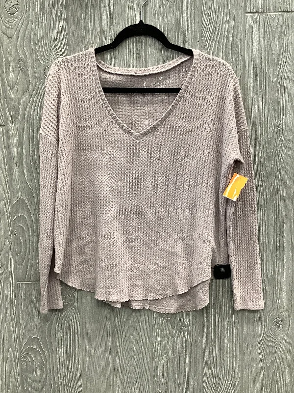 Fashion Pioneer Top Long Sleeve By American Eagle In Purple, Size: S
