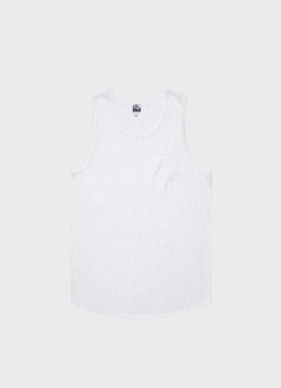 Cozy Fit Wear Men's Sunspel x Nigel Cabourn Mesh Vest in White