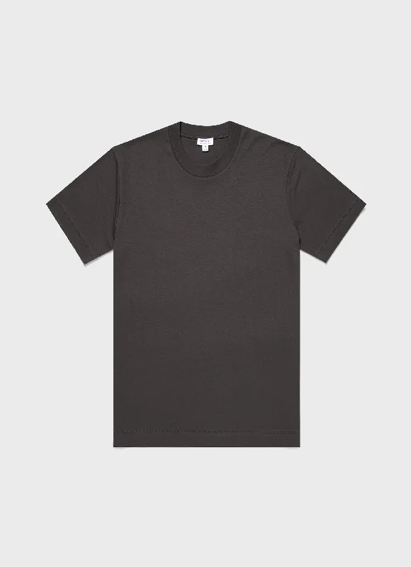 Cozy Knits Men's Relaxed Fit Heavyweight T-shirt in Charcoal