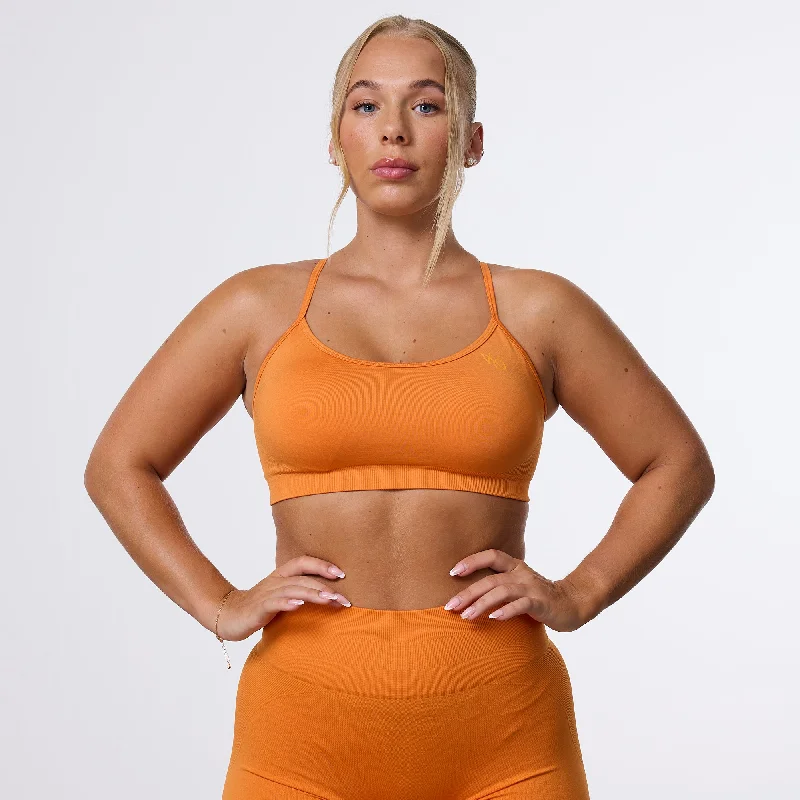 Unique Design Vanquish Elevate Seamless Orange Multiway Low Support Bra