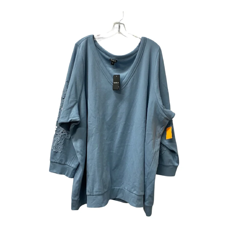 Dynamic Fashion Top Ls By Torrid In Blue, Size:6