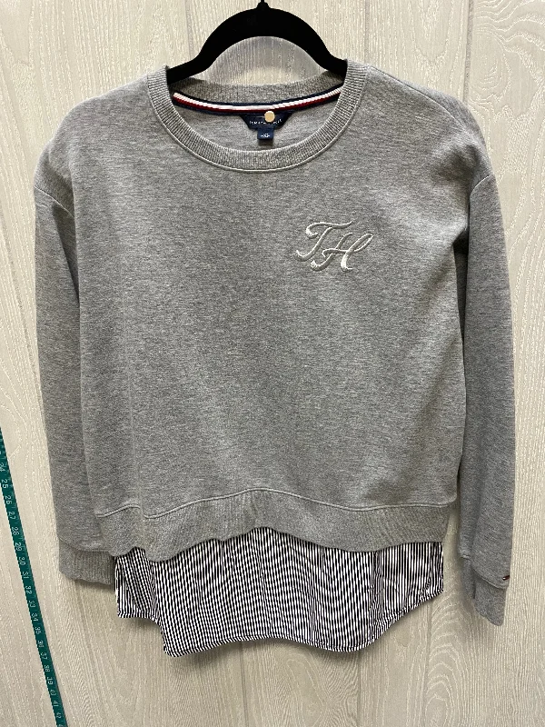 Soft Tops Top Long Sleeve By Tommy Hilfiger In Grey, Size: S