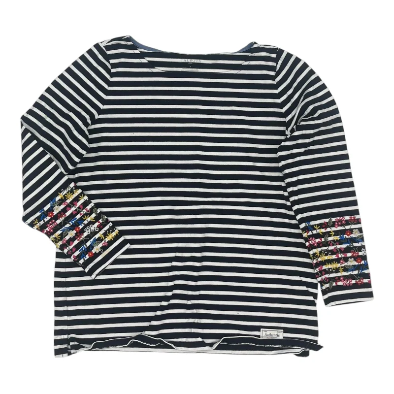 Relaxed And Casual Top Ls By Talbots In Striped Pattern, Size:Xl