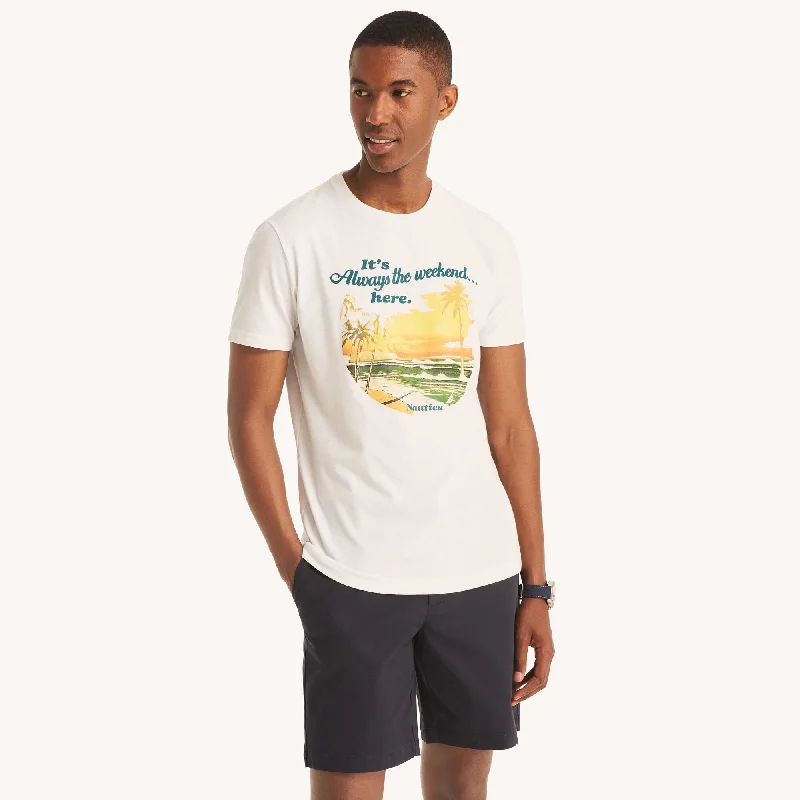 Comfortable Wear Nautica Mens Always Weekend Graphic T-Shirt