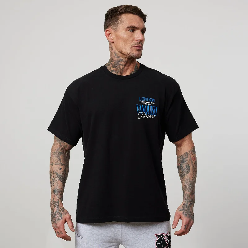 Hooded design Vanquish TSP Black Pushing Boundaries Oversized T Shirt