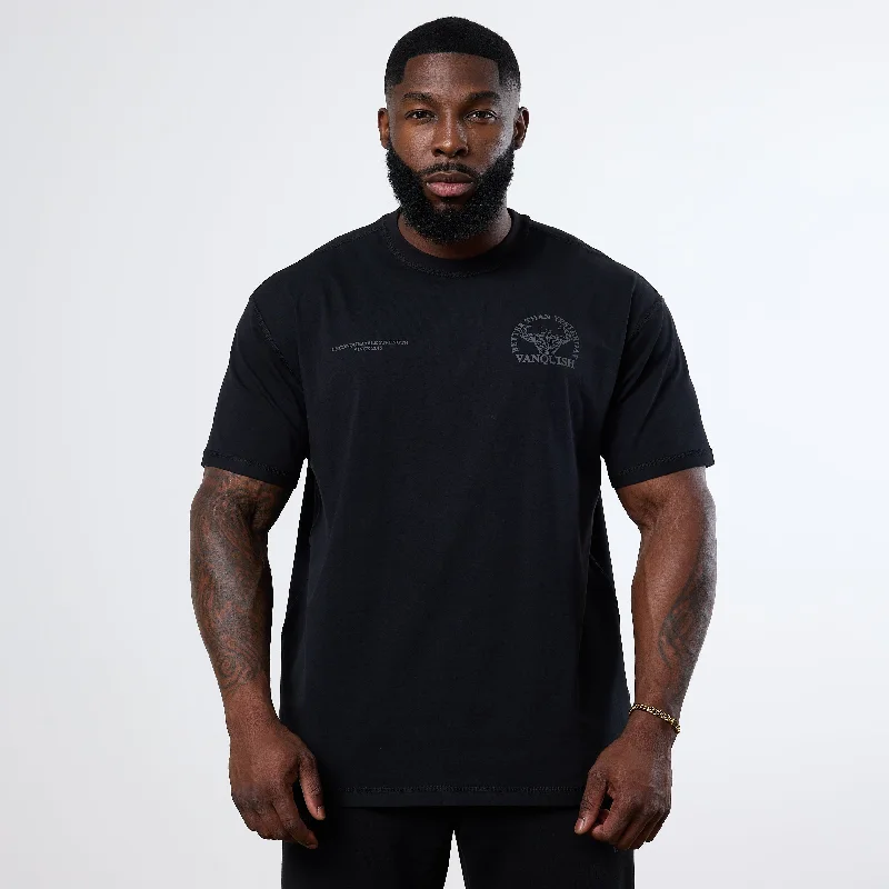 Comfortable Lounge Wear Vanquish Black Unconquerable Strength Oversized T Shirt