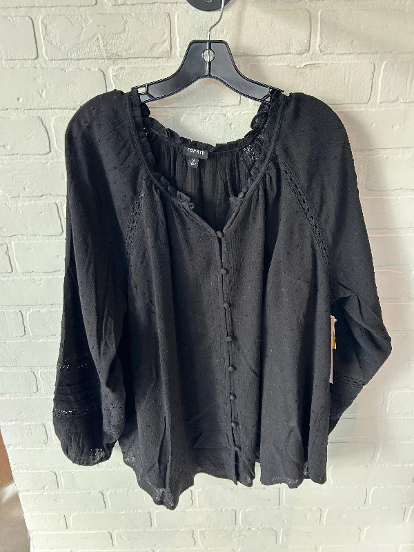 Chic Comfort Wear Top Long Sleeve By Torrid In Black, Size: 2x