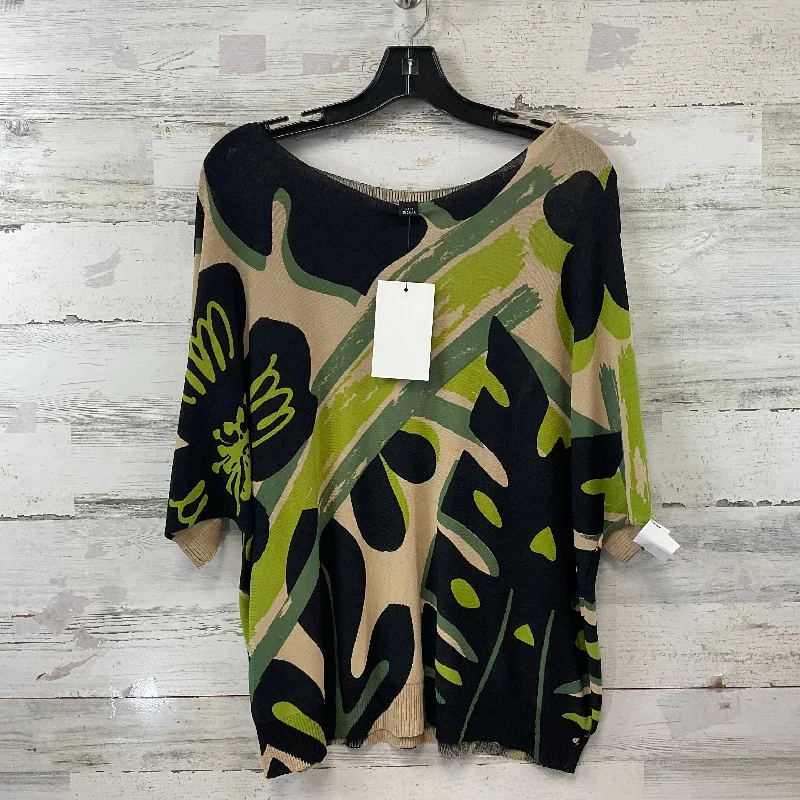 Quality Tailoring Top Short Sleeve By Ethyl In Green, Size: M