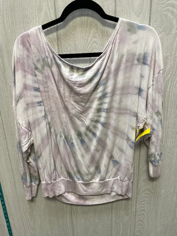 Casual Comfort Wear Top Long Sleeve By Young Fabulous & Broke In Tie Dye Print, Size: S