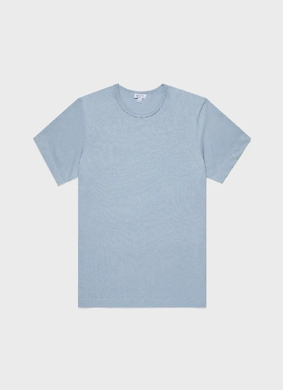 Trendy Dresses Men's Single Jersey T-shirt in Blue Mist
