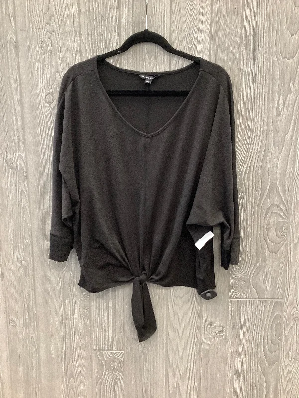 Quality Tailoring Top Long Sleeve By Zac And Rachel In Black, Size: 3x