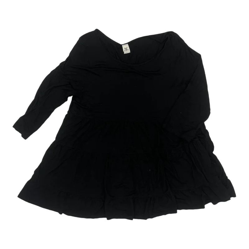 High-end Wear Top 3/4 Sleeve By Sew In Love In Black, Size:Xl