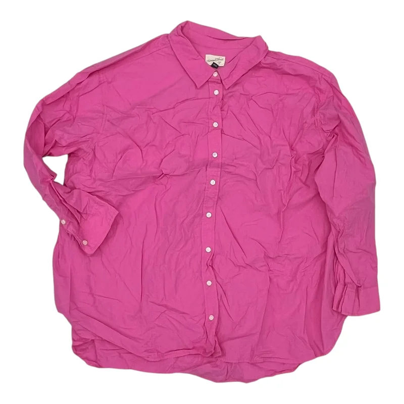 Trendy Items Top Ls By Universal Thread In Pink, Size:3X