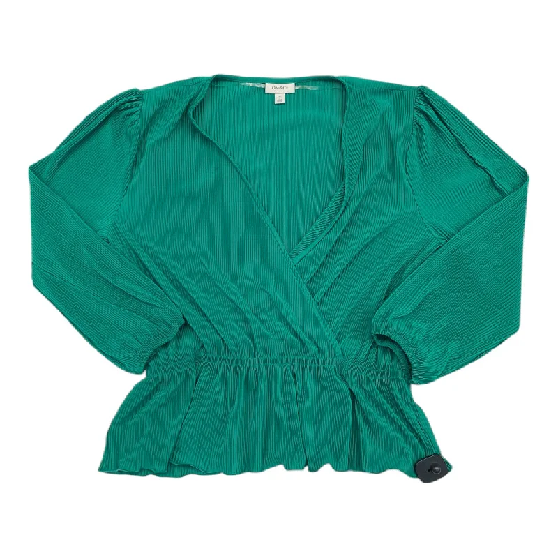 High-end Design Top Ls By ON 34TH In Green, Size:Xl