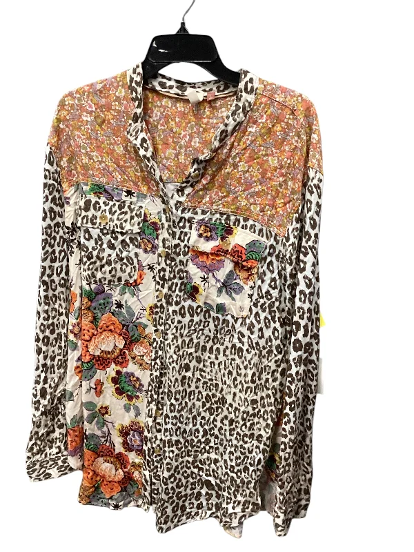 Double-sided Wear Top Long Sleeve By Pilcro In Multi-colored