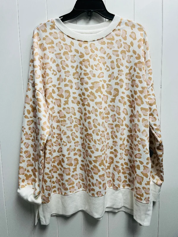 All-Day Outfits Top Long Sleeve By Clothes Mentor In Animal Print, Size: 2x