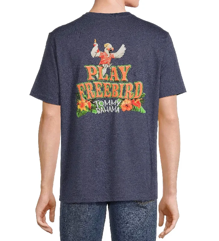 Lazy Home Tommy Bahama Play Freebird T-Shirt - Navy Heather