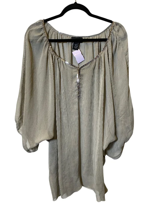 Fresh Wear Top 3/4 Sleeve By Lane Bryant In Grey, Size: 2x