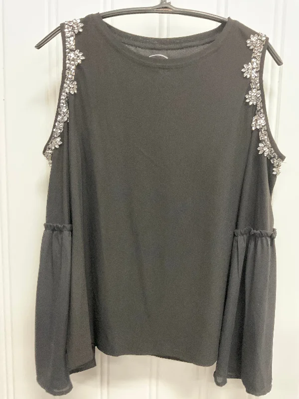 Urban Comfort Top 3/4 Sleeve By International Concepts In Black, Size: S
