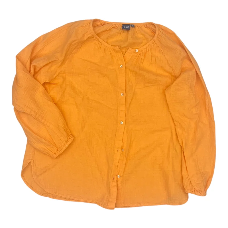Elegant And Elegant Top Ls By Gap In Orange, Size:Xl