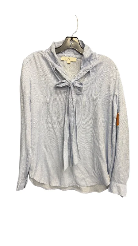 Classic Top Long Sleeve By Loft In Blue, Size: S