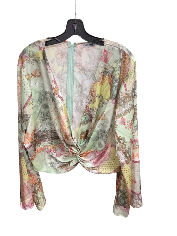 Elegant Style Top Long Sleeve By Fashion Nova In Paisley Print, Size: 3x
