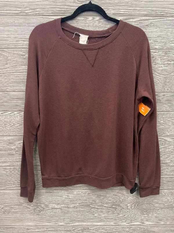 Advanced Design Top Long Sleeve Basic By Project Social Tee In Brown, Size: M