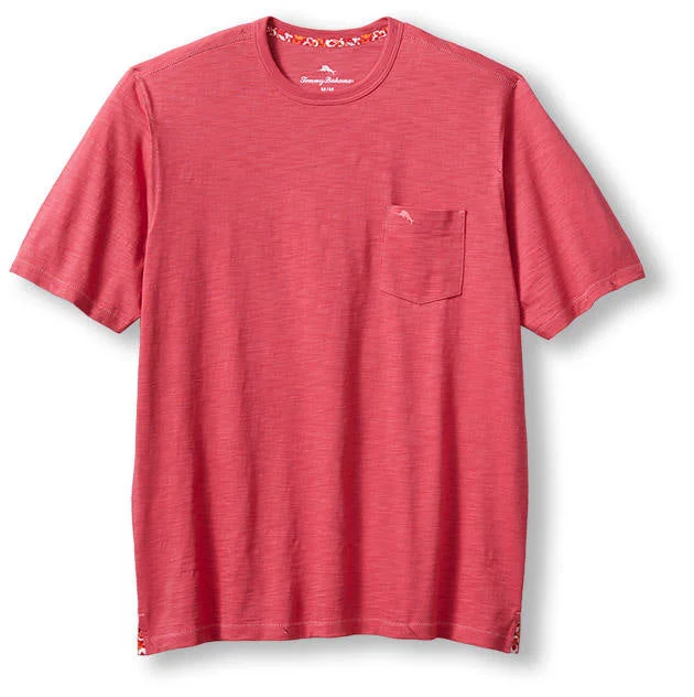 Ethnic Style Tommy Bahama Bali Beach Crew T-Shirt - Raspberry Wine
