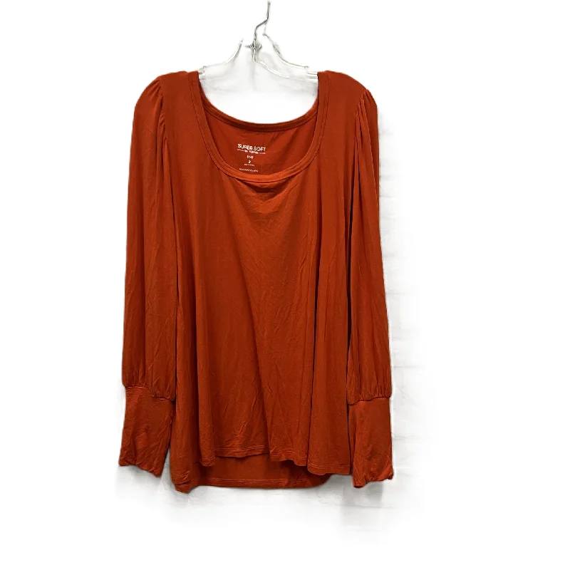 Classic Retro Top Long Sleeve By Torrid In Orange, Size: 2x