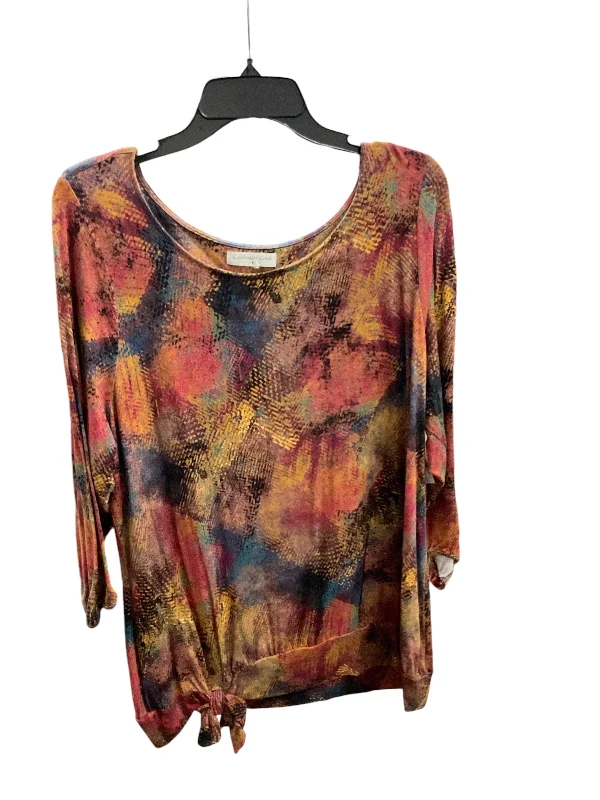 Romantic And Fresh Top 3/4 Sleeve By Coldwater Creek In Multi-colored, Size: 1x