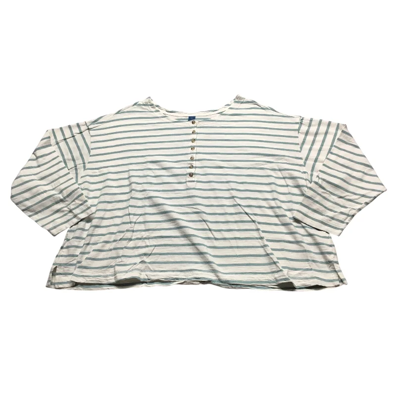 Spring Fashion Top Long Sleeve By Old Navy In Striped Pattern, Size: 3x