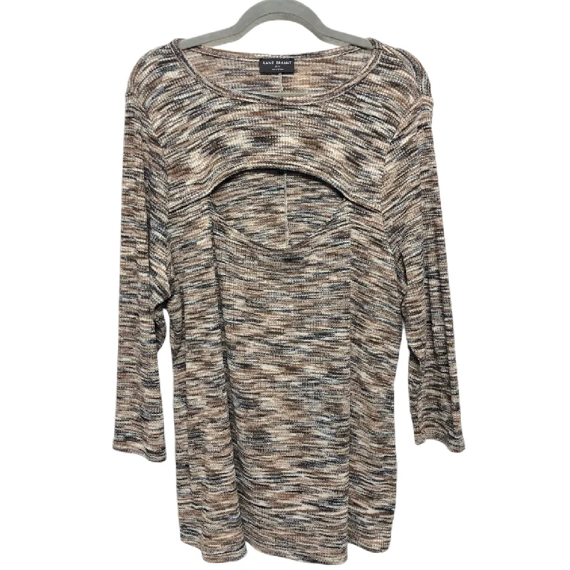 Classic Series Top Long Sleeve By Lane Bryant In Black & Brown, Size: 2x