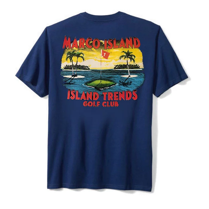 Thin Design Island Trends Marco Golf Club T-Shirt - Navy