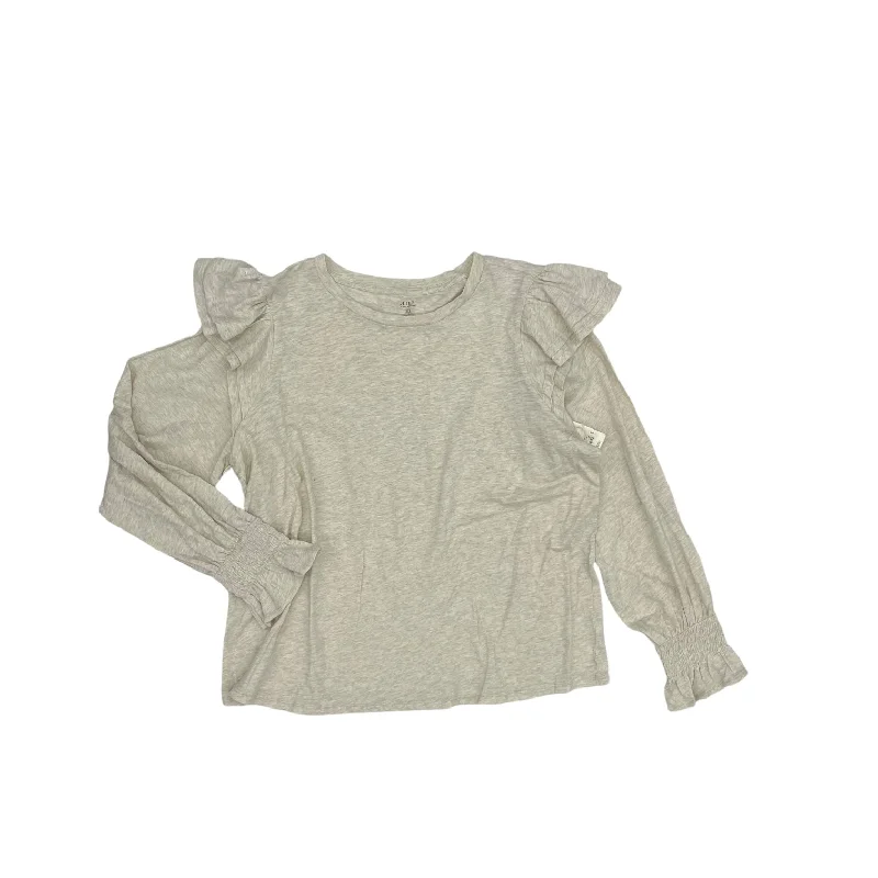 Warm Chic Outfits Top Ls By Ana In Tan, Size:Xxl