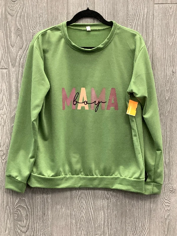 End Of The Year Top Long Sleeve By Clothes Mentor In Green, Size: M