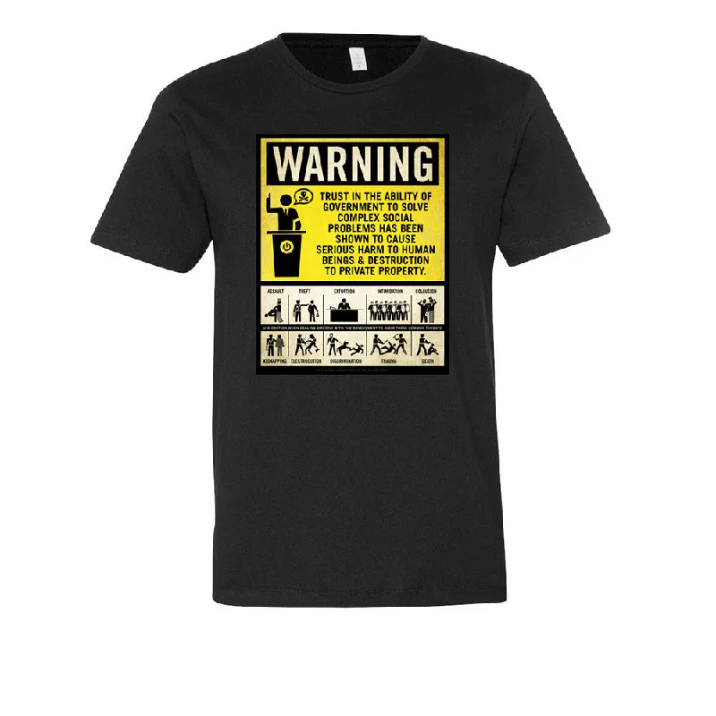French Style Government Warning Label Men's Graphic Tee
