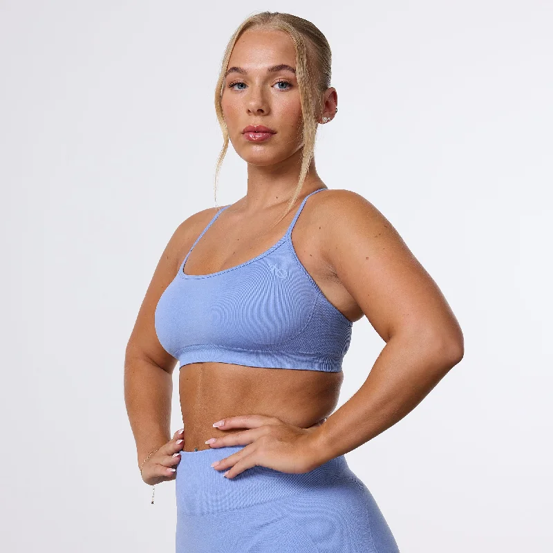 Personalized Design Vanquish Elevate Seamless Sky Blue Multiway Low Support Bra