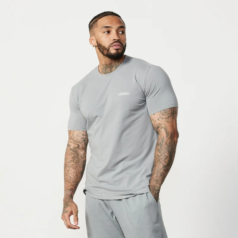 End Of The Year Vanquish Essential Steel Grey Slim Fit Short Sleeve T Shirt