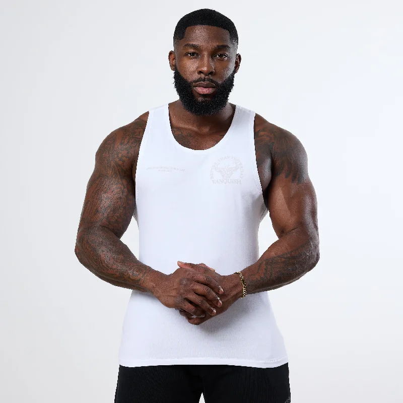 Relaxed Fashion Vanquish White Unconquerable Strength Tank Top