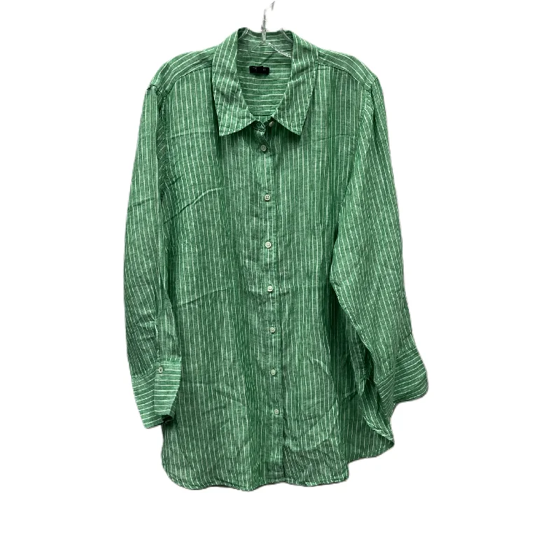 High-quality Styles Top Long Sleeve By Talbots In Green, Size: 2x