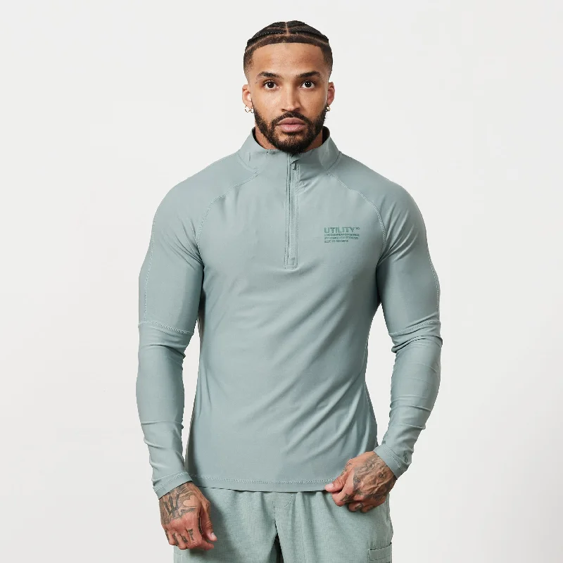 Comfortable And Simple Vanquish Utility Frost Green 1/4 Zip Training Top