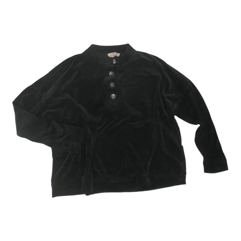 Minimal Style Top Ls By Clothes Mentor In Black, Size:1X